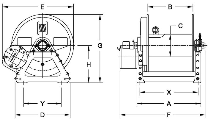 Dimensions for 4000 Series