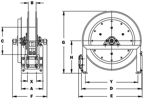 Dimensions for 600 Series