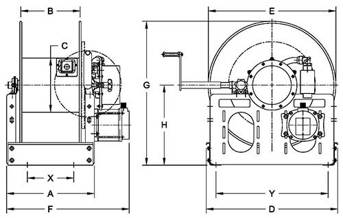Dimensions for CR6600 Series