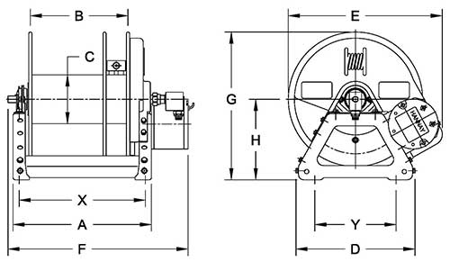 Dimensions for EF2200 Series