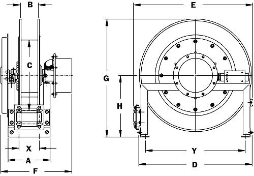 Dimensions for SCR700 Series